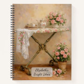 Shabby Chic Strijkplank Rozen Notitieboek (Voorkant)