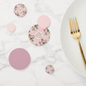 Shabby Chic Stripes, Roze Birthday Table Confetti (Groep)