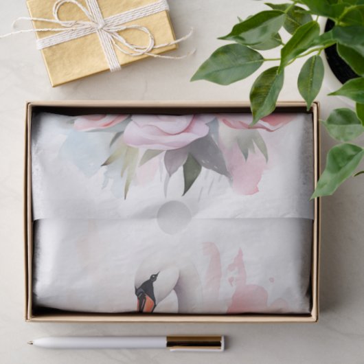 Shabby Chic Swan 4 Decoupage Papier (Geschenk)