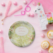 Shabby Chic Sweet 18th Birthday & Wildbloemen Papieren Bordje (Feest)