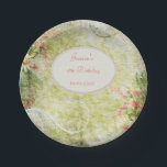 Shabby Chic Sweet 18th Birthday & Wildbloemen Papieren Bordje<br><div class="desc">De gepersonaliseerde borden van het de partijdocument van de douaneverjaardag voor vrouwen. Mooie, kleurrijke, schattige, romantische schimmeldoekjes, wildbloemen en een collage van giernen voor vrouwen en meisjes in gele, roze, groene en witte kleuren. Gedecorreerd met zeugen en bloeiende en klare, glamoureuze bedrukte kant en afbeeldingen van perenvlees voor jouw tekst...</div>