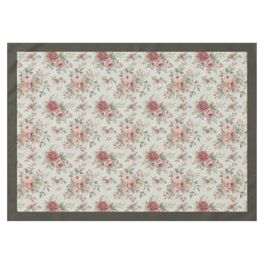 Shabby Chic Tafelkleed  Botanische Prints (Voorkant (Horizontaal))