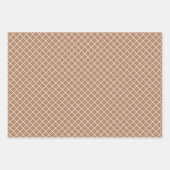 Shabby Chic Tan Beige Taupe Bruin Plaid Patroon Inpakpapier Vel (Voorkant 3)