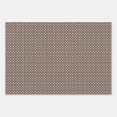 Shabby Chic Tan Beige Taupe Bruin Plaid Patroon Inpakpapier Vel (Voorkant)