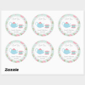 Shabby Chic Tea Party Baby shower Sticker (Vel)