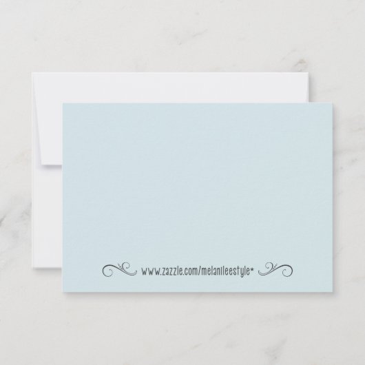 Shabby Chic Tea Party Bedankt Card (Achterkant)