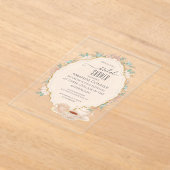 Shabby chic Tea Party Vrijgezellenfeest Acryl Uitnodigingen (Laagn)