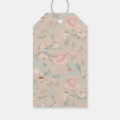 Shabby chic Tea Party Vrijgezellenfeest Cadeaulabel (Achterkant)