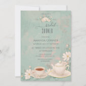 Shabby chic Tea Party Vrijgezellenfeest Kaart (Voorkant)