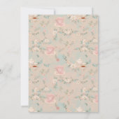 Shabby chic Tea Party Vrijgezellenfeest Kaart (Achterkant)