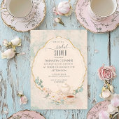 Shabby chic Tea Party Vrijgezellenfeest Kaart
