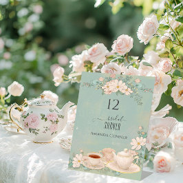Shabby chic Tea Party Vrijgezellenfeest Kaart
