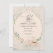 Shabby chic Tea Party Vrijgezellenfeest Kaart (Voorkant)