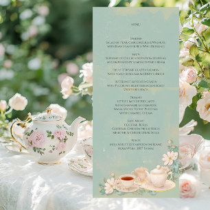 Shabby chic Tea Party Vrijgezellenfeest Menu