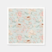 Shabby chic Tea Party Vrijgezellenfeest Servet (Voorkant)