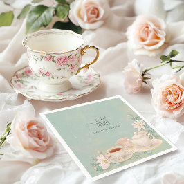 Shabby chic Tea Party Vrijgezellenfeest Servet