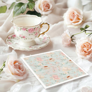 Shabby chic Tea Party Vrijgezellenfeest Servet