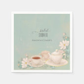 Shabby chic Tea Party Vrijgezellenfeest Servet (Voorkant)