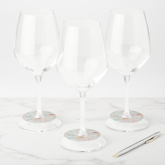 Shabby chic Tea Party Vrijgezellenfeest Wijnglaslabel (Set)