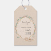Shabby chic theepartij bruidsmeisjesborrel cadeaulabel (Voorkant)