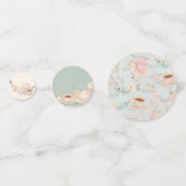 Shabby chic Theepartij Bruidsuitnodiging Confetti (Achterkanten)