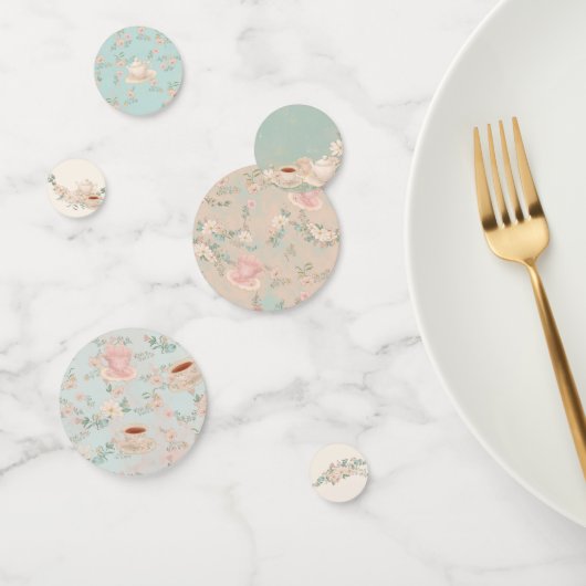Shabby chic Theepartij Bruidsuitnodiging Confetti (Groep)