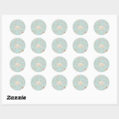 Shabby chic theepartij ronde sticker (Vel)