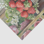  shabby chic theetafel aardbeien rozen tissuepapier (Detail)