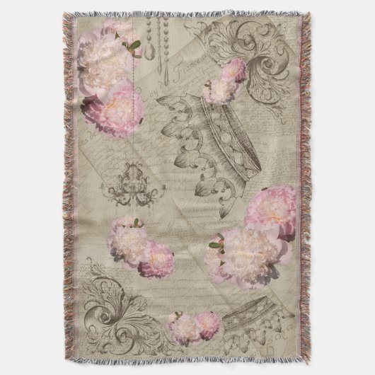 Shabby Chic - Throw Blanket Deken (Voorkant Verticaal)