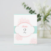 Shabby Chic Trouwtafel Nummer Briefkaart (Staand voorkant)