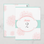 Shabby Chic Trouwtafel Nummer Briefkaart (Voorkant / Achterkant)