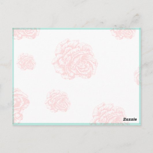 Shabby Chic Trouwtafel Nummer Briefkaart (Achterkant)