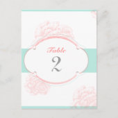 Shabby Chic Trouwtafel Nummer Briefkaart (Voorkant)