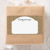 Shabby Chic Tweed Rustic Burlap Texture Etiket (Insitu)