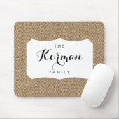 Shabby Chic Tweed Rustic Burlap Texture Muismat (Met muis)