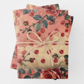   Shabby Chic Valentijnse  Inpakpapier Vel (In situ)