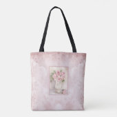 Shabby Chic  Vase met Rozen Tote Bag (Achterkant)