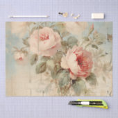 Shabby Chic  Verdrietig Wood Blush Rozen Tissuepapier (Craft)