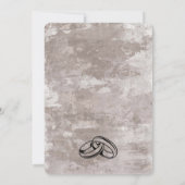 Shabby Chic verf en kant bruiloft uitnodiging (Achterkant)