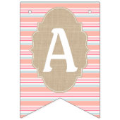 Shabby Chic Verjaardagsbanner Teddy Bear Picnic Vlaggetjes (Derde vlag)