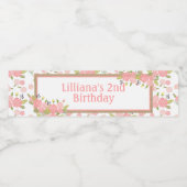 Shabby Chic Verjaardagspartij Levert Flessenetiket Waterfles Etiket (Enkel label)