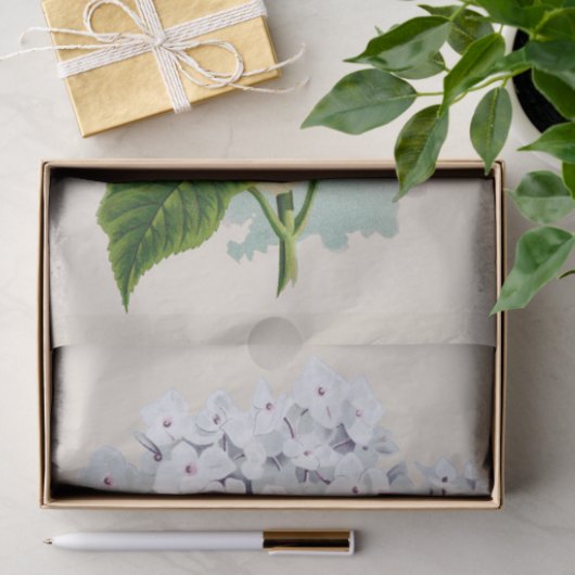 Shabby Chic Verse Witte Bloemen met Roze Harten Tissuepapier (Geschenk)