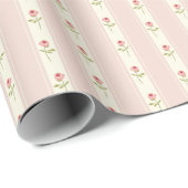 Shabby chic vibe roze bloemen cadeaupapier (Rol Hoek)