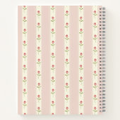 Shabby chic vibe roze bloemen op maat notitieboek (Achterkant)