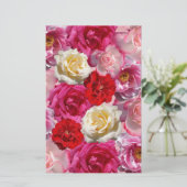 Shabby Chic Vibrant Country Rozen Briefpapier (Staand voorkant)