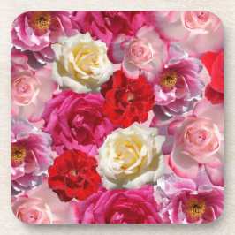  Shabby Chic Vibrant Country Rozen Drankjes Onderzetter