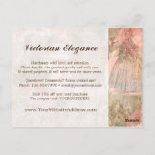 Shabby Chic Victoriaans Dames Mode Dank u Briefkaart (Achterkant)