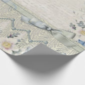 Shabby Chic  Victoriaans Lady met bloemen Cadeaupapier (Hoek)