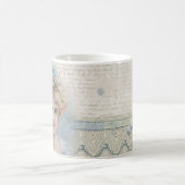 Shabby Chic  Victoriaans Lady met bloemen Koffiemok (Center)