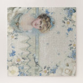 Shabby Chic  Victoriaans Lady met bloemen Legpuzzel (Horizontaal)